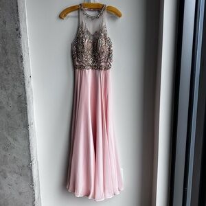 Alyce Paris Blush Pink Embellished Gown Size 0